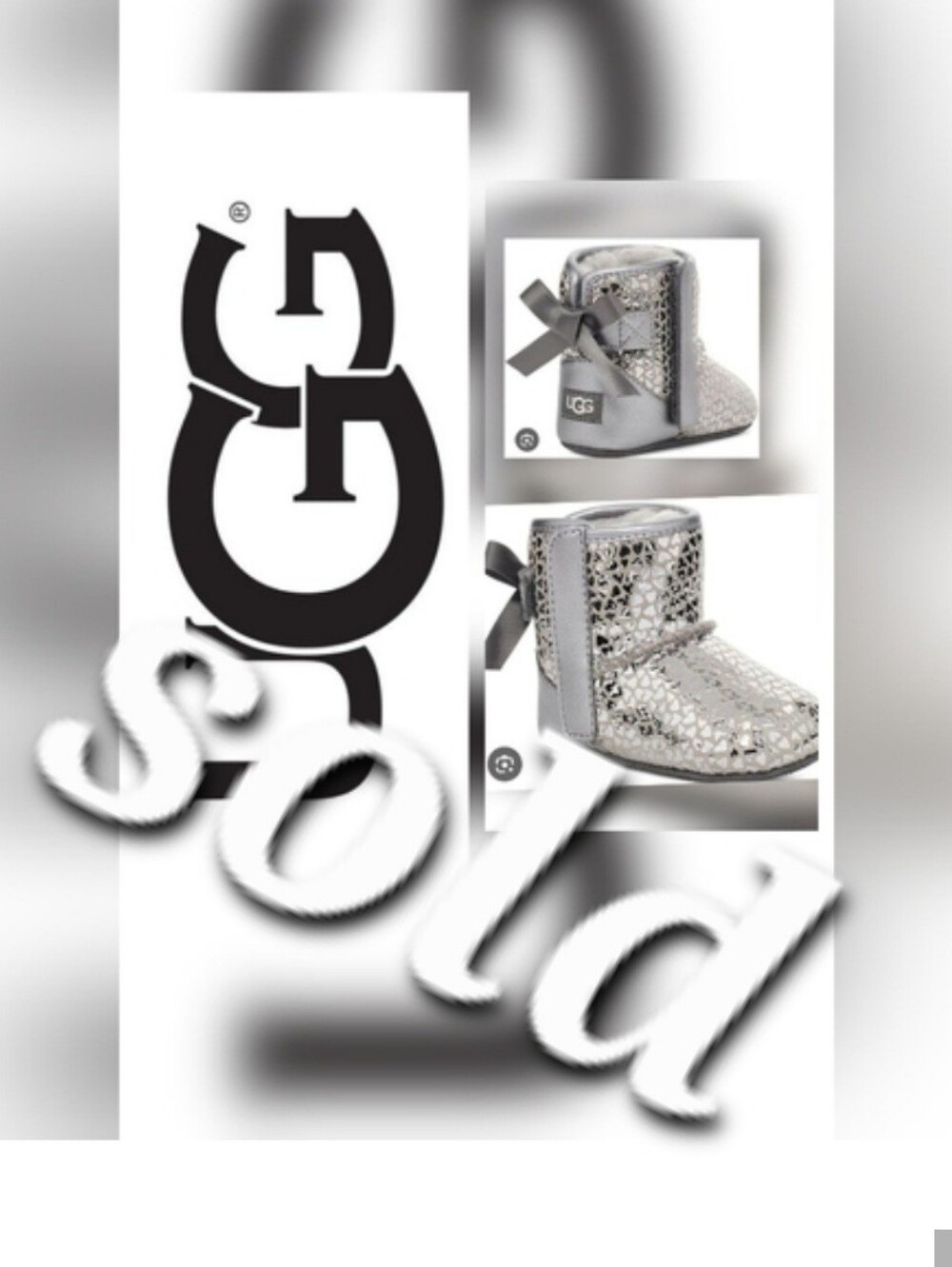 UGG Kids Boots in Shiny Silver - Picture 1 of 13